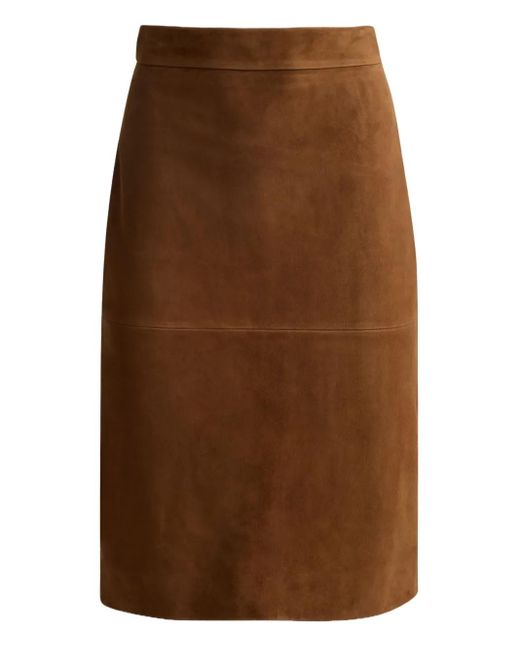 St. John Andi Suède Midi-Rok in het Brown