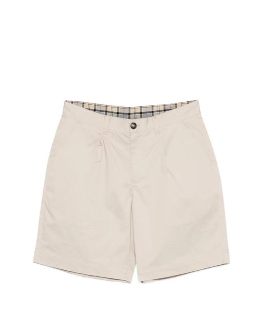 Barbour Natural Pleated Shorts for men