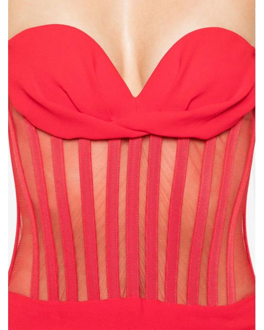 Monot ストラップレス ドレス Red