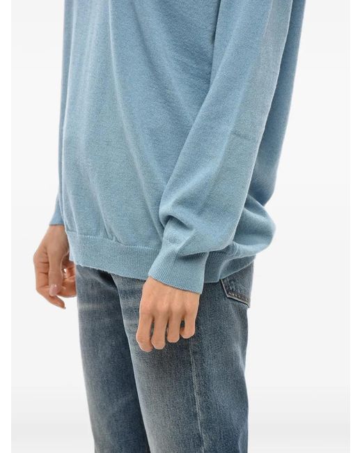 Malo Blue Crew-Neck Long-Sleeve Sweater