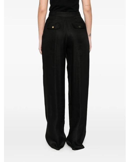 Elisabetta Franchi Black Pleated Trousers
