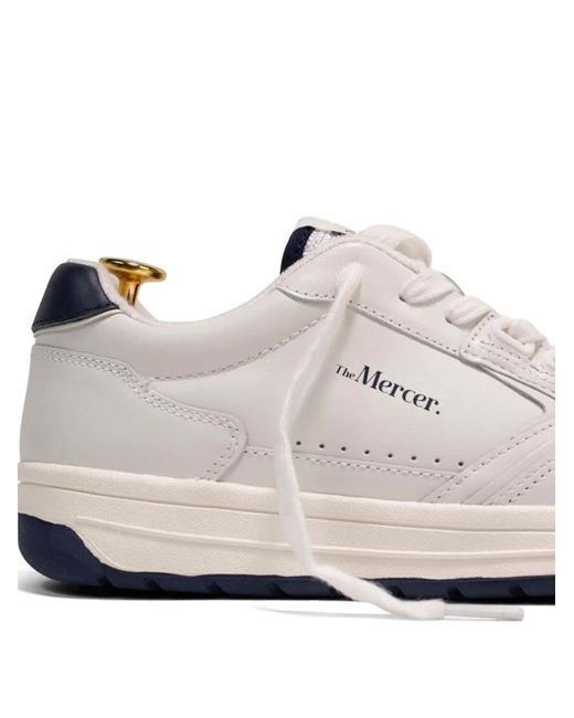 The Mercer Brand White Lace-Up Low-Top Leather Sneakers