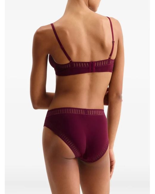 Eres Purple Jacky Slip Mit Grafischer Spitze