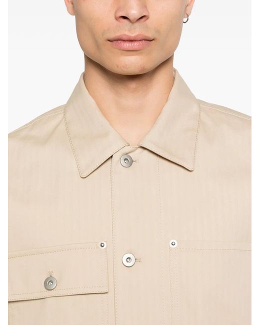 Paolo Pecora Natural Buttoned Pocket Overshirt for men