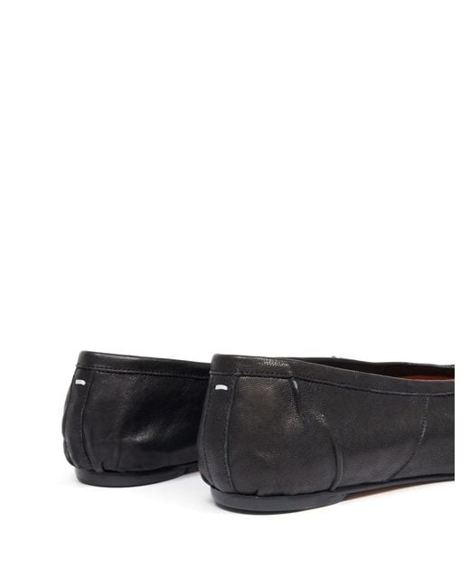 Maison Margiela Gray Nappa Leather Tabi Ballerina Flats