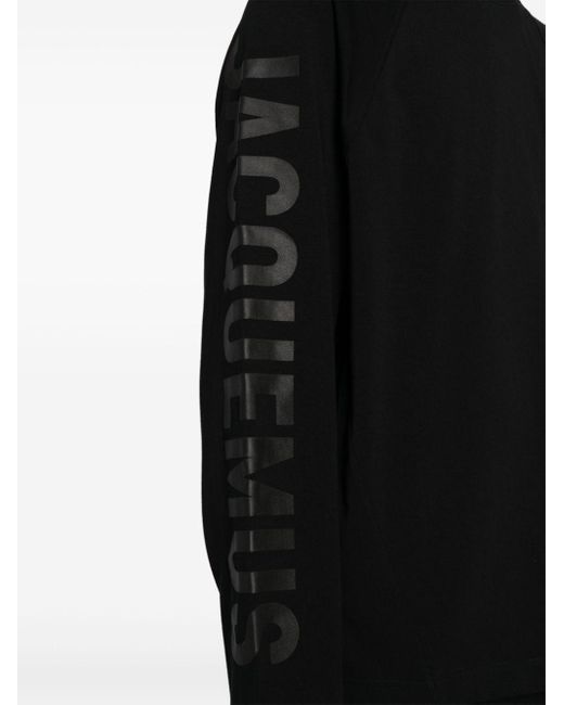 T-shirt a maniche lunghe con stampa di Jacquemus in Black da Uomo