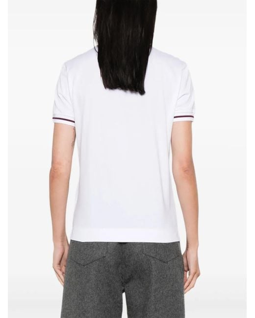 Brunello Cucinelli White Cotton Jersey Logo T-Shirt