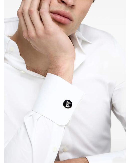 Mateo White Lion Coin Cufflinks for men
