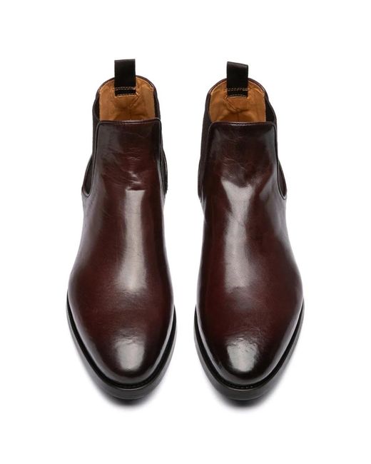 Officine Creative Brown Elasticated Leather Boots for men