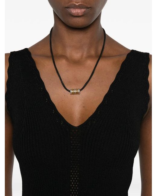 Twinset Black Scalloped-Edge Top