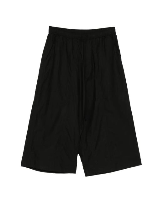 Julius Black Elasticated Wide-Leg Track Trousers for men