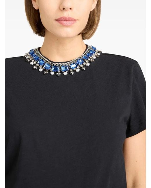 T-Shirt Danielle À Ornements Cinq À Sept en coloris Black