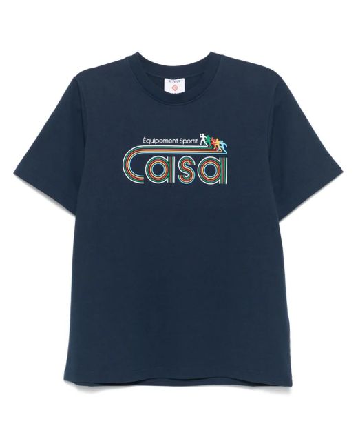 メンズ Casablanca プリント Tシャツ Blue