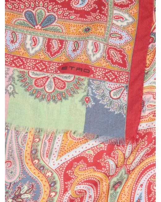 Etro Pink Foulard À Motif Cachemire for men