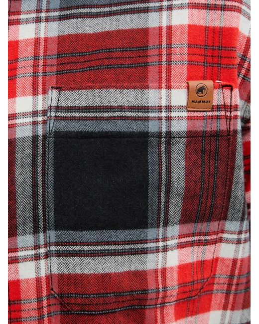 Mammut Red Check-Pattern Shirt for men