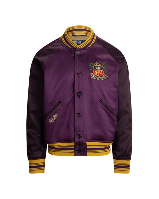 Polo Ralph Lauren Purple Logo-Detail Bomber Jacket for men