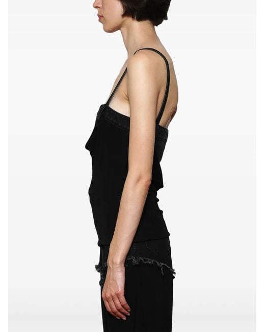 Christopher Esber Black Draped Duo Bustier Top