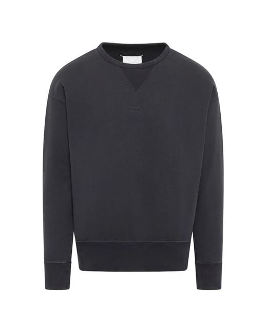 Maison Margiela Blue Crew-Neck Sweatshirt for men