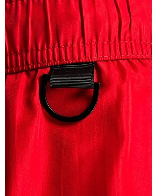 Iceberg Red Logo-Plaque Swim Shorts for men