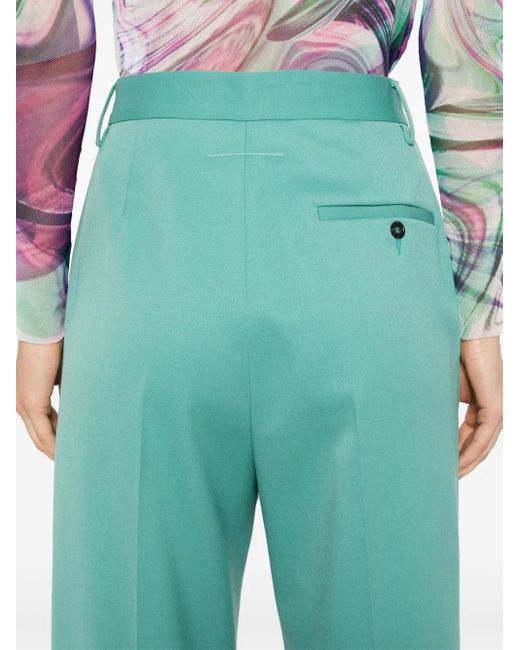 MM6 by Maison Margiela Blue Single-Stitch Tapered Trousers