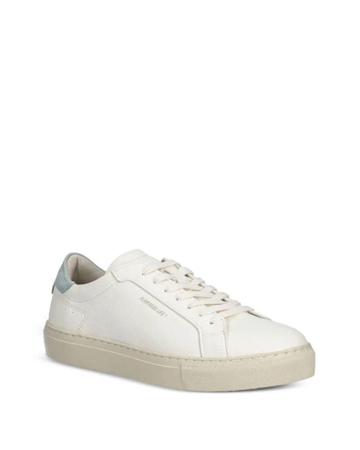 Flamingos White Leather Sneakers