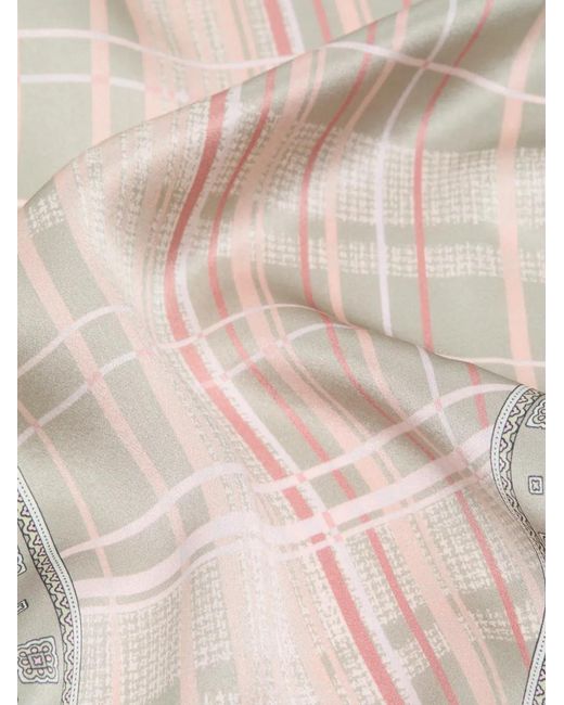 Acne White Stud-Embellished Checked Scarf