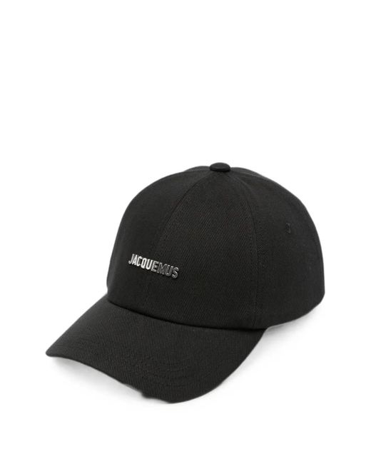 Jacquemus Black Logo-Plaque Baseball Cap for men