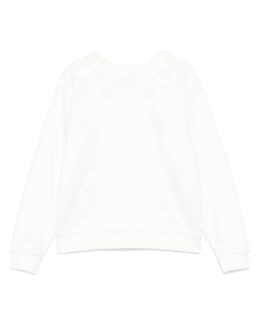 Forte_forte White Logo-Patch Sweatshirt