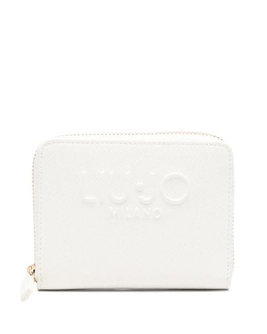 Liu Jo White Logo Zip Wallet