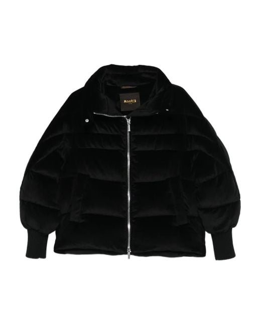 Moorer Black Zip-Fastening Jacket