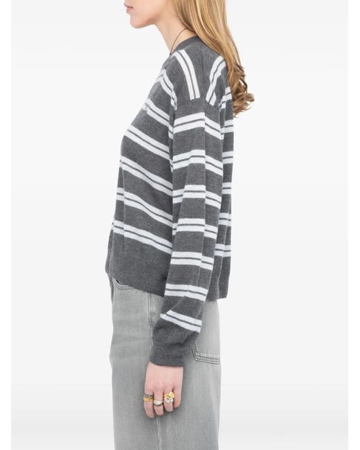 Zadig & Voltaire Gray Swapy Cashmere Sweater