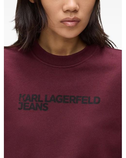 Sudadera con logo estampado Karl Lagerfeld de color Red