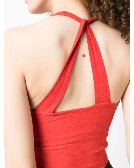 Beyond Yoga Red Spacedye Racerback Cropped Tank Top
