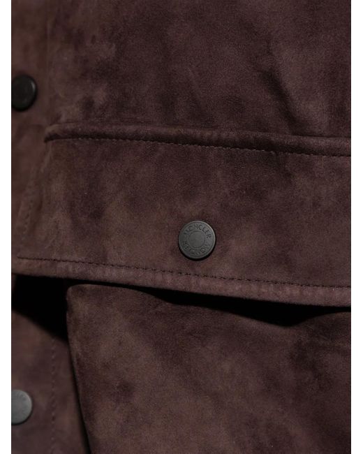 メンズ Moncler スエード カーディガン Brown