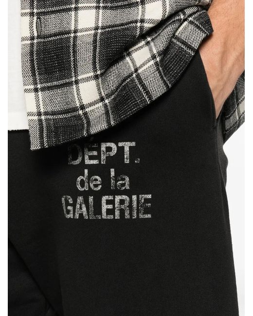 GALLERY DEPT. Black Graphic-Print Track Pants for men