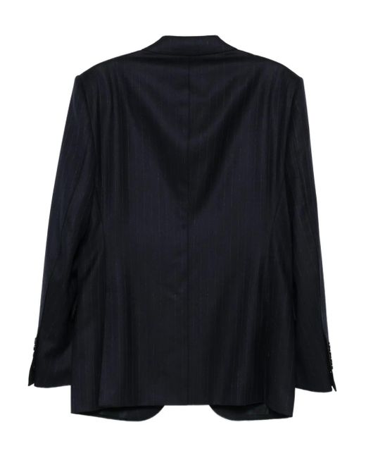 Tom Ford Blue Pinstripe Two-Button Blazer for men
