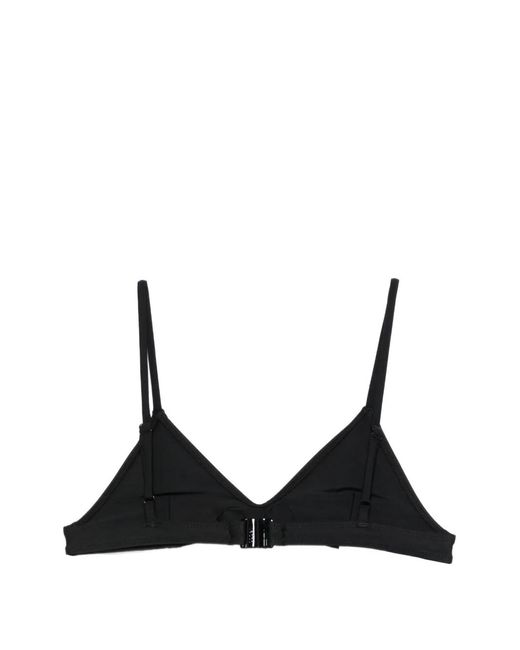 Coperni Black Rosette-Detail Bikini Top