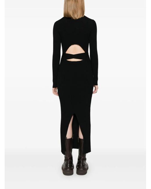 Twinset Black Cut-Out Maxi Dress