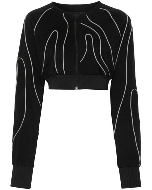Y-3 Black Piping-Detail Cropped Jacket