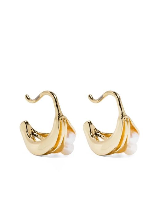 Ryenn's Eyes X Quentin Jones フレッシュウォーターパール フープピアス Metallic