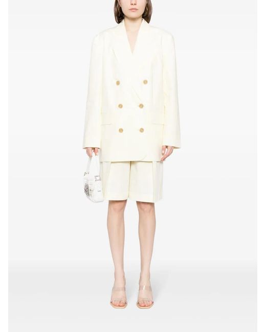 Zimmermann Natural Double-Breasted Blazer