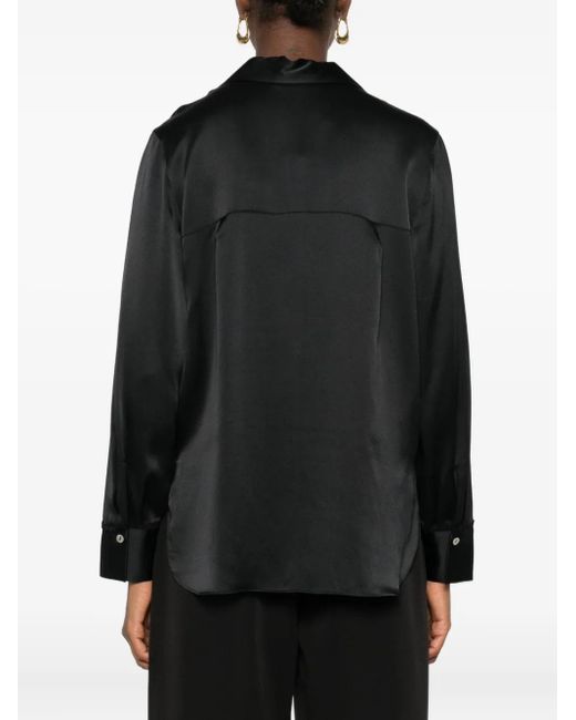 Vince Black Satin Shirt