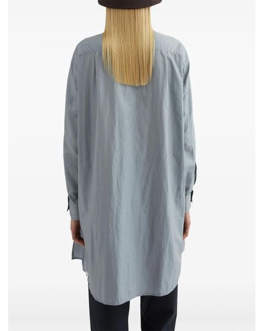Jil Sander Blue Buttoned Long Shirt