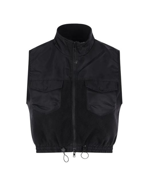 CECILIE BAHNSEN Blue Fleece-Panelled Drawstring Jacket