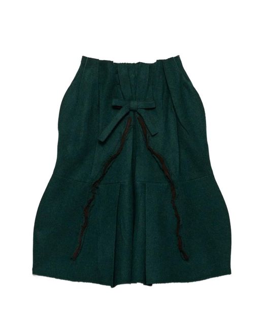 Prada Green Shetland Wool Midi Skirt