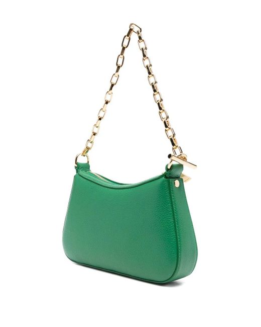 Alexander McQueen Green T-Bar Chain-Strap Leather Tote Bag