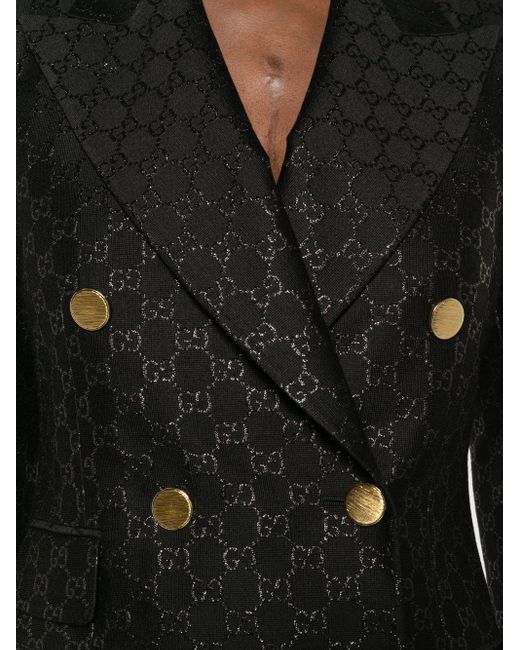 Veste de costume en laine mélangée GG Gucci en coloris Black