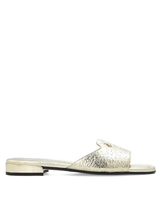 Jimmy Choo White Dina Flat