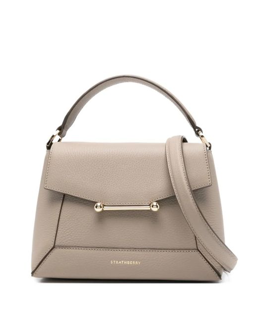 Strathberry Natural Handtasche mit Logo-Print
