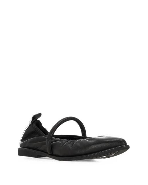 Ash Black Bella Pointed-Toe Elasticated Ballet Flats
